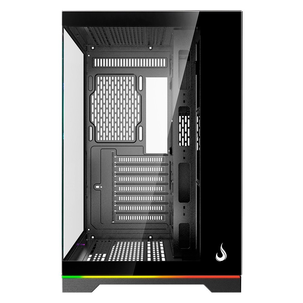 Gabinete Gamer Rise Mode Galaxy Glass Standard V2, LED ARGB, Mid Tower, Lateral em Vidro, Sem Fans, Preto - RM-GA-GGST2L-FB Gabinete Gamer Rise Mode Galaxy Glass Standard V2, LED ARGB, Mid Tower, Lateral em Vidro, Sem Fans, Preto - RM-GA-GGST2L-FB