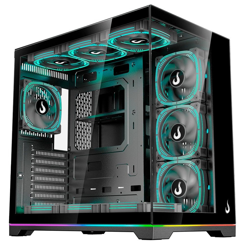 Gabinete Gamer Rise Mode Galaxy Glass Standard V2, LED ARGB, Mid Tower, Lateral em Vidro, Sem Fans, Preto - RM-GA-GGST2L-FB Gabinete Gamer Rise Mode Galaxy Glass Standard V2, LED ARGB, Mid Tower, Lateral em Vidro, Sem Fans, Preto - RM-GA-GGST2L-FB