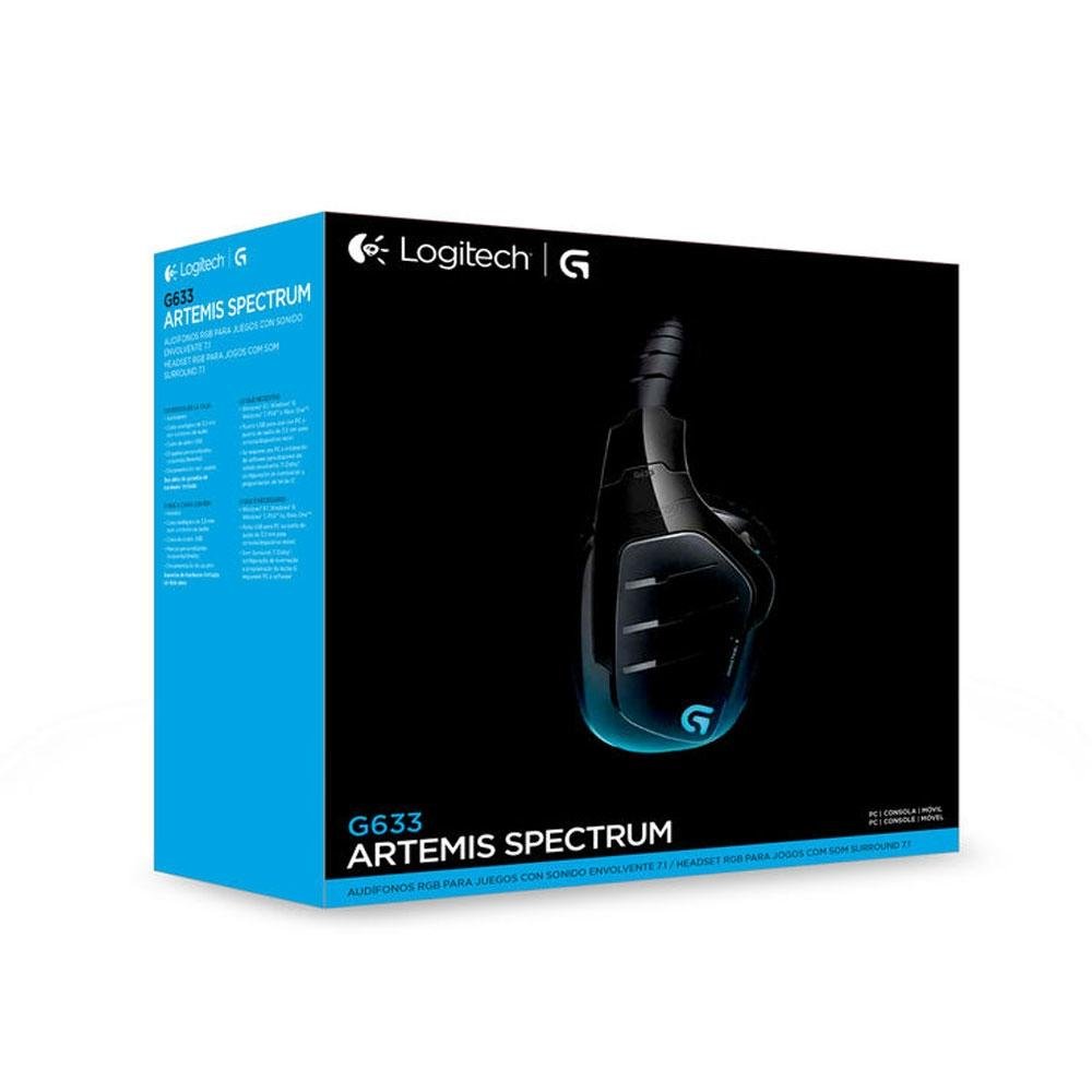 Headset Gamer Logitech G633 Artemis Spectrum RGB Lightsync 7.1 Dolby Surround Drivers Pro-G - 981-000586 Headset Gamer Logitech G633 Artemis Spectrum RGB Lightsync 7.1 Dolby Surround Drivers Pro-G - 981-000586