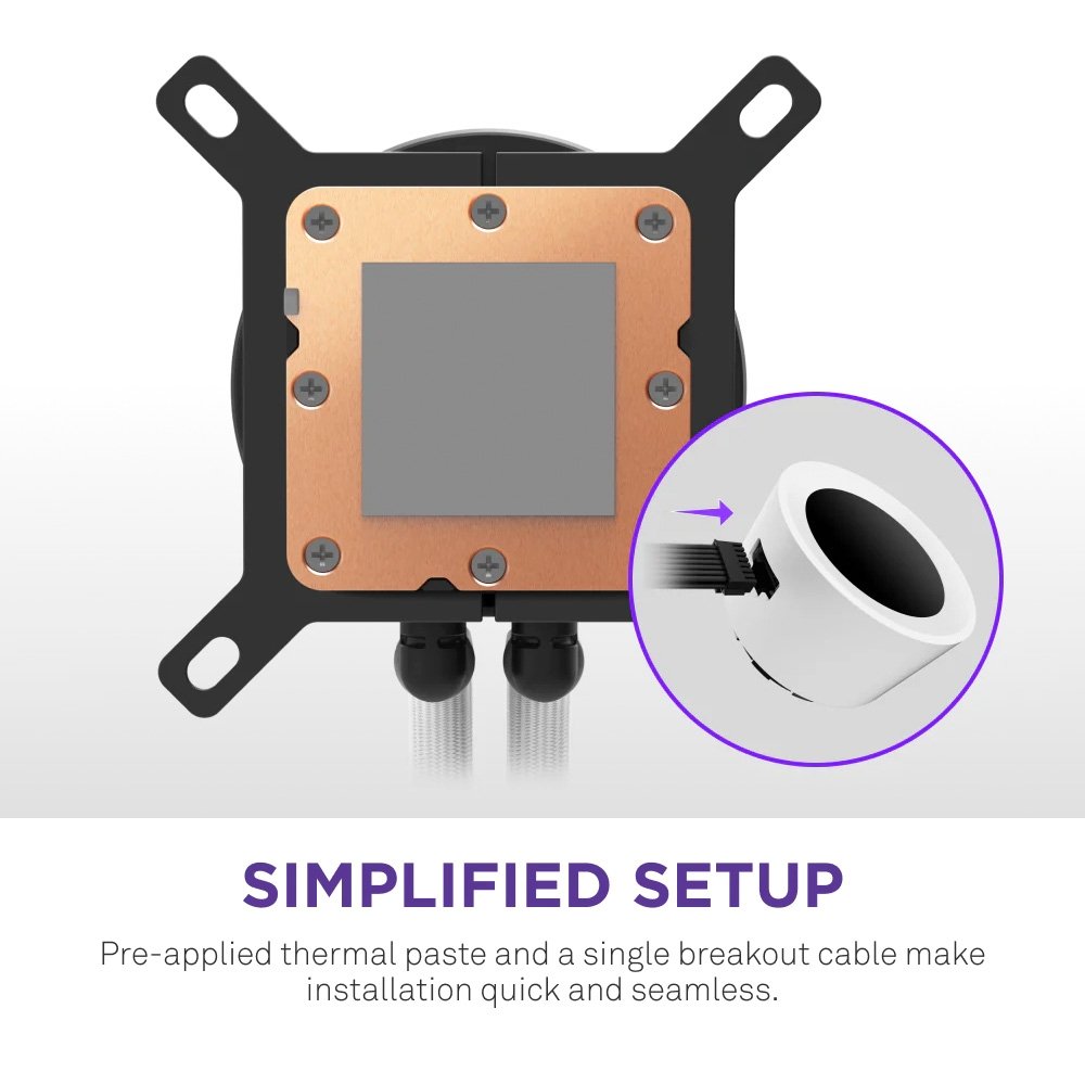 Watercooler NZXT Kraken Plus 360 RGB v2 Branco LCD