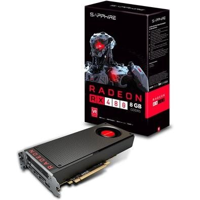 Placa de Video VGA Sapphire AMD Radeon RX480 8GB GDDR5 HDMI/TRI DP PCI-Express - 21260-00-20G