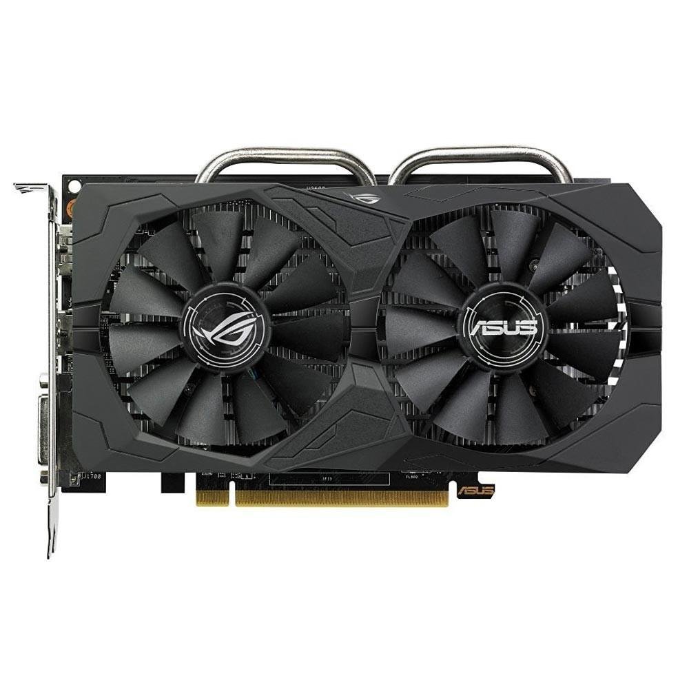 Placa de Vídeo VGA AMD ASUS RADEON RX 460 4GB, GDDR5 128Bits, AURA RGB, Auto-Extreme, DirectCU II,Fan Connect, DVI/HDMI/DP, ROG STRIX-RX460-O4G-GAMING