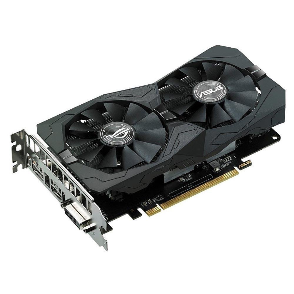 Placa de Vídeo VGA AMD ASUS RADEON RX 460 4GB, GDDR5 128Bits, AURA RGB, Auto-Extreme, DirectCU II,Fan Connect, DVI/HDMI/DP, ROG STRIX-RX460-O4G-GAMING
