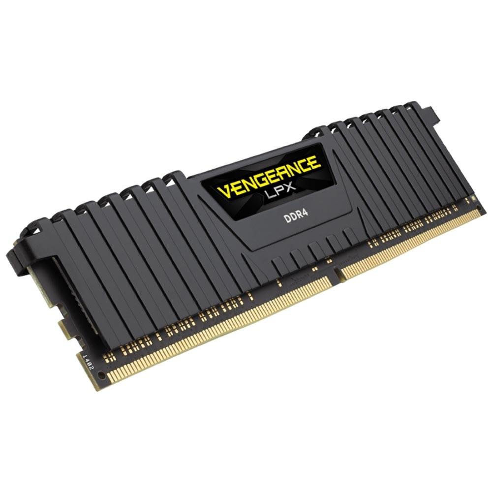 Memória Corsair Vengeance LPX, 8GB, 2400MHz, DDR4, CL14, Preto - CMK8GX4M1A2400C14 Memória Corsair Vengeance LPX, 8GB, 2400MHz, DDR4, CL14, Preto - CMK8GX4M1A2400C14