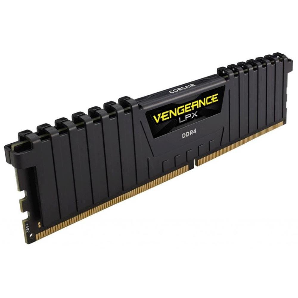 Memória Corsair Vengeance LPX, 8GB, 2400MHz, DDR4, CL14, Preto - CMK8GX4M1A2400C14 Memória Corsair Vengeance LPX, 8GB, 2400MHz, DDR4, CL14, Preto - CMK8GX4M1A2400C14