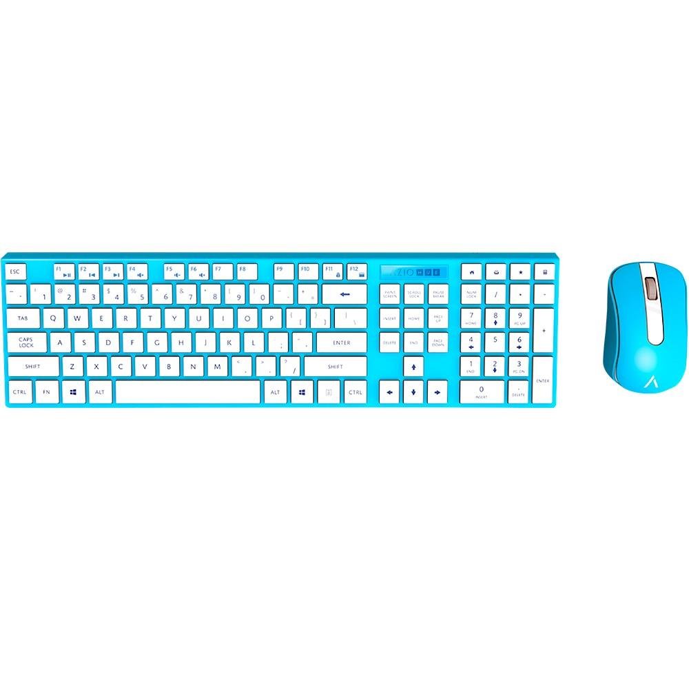 Teclado e Mouse Azio Sem fio KM508-BU Azul Teclado e Mouse Azio Sem fio KM508-BU Azul