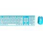 Teclado e Mouse Azio Sem fio KM508-BU Azul