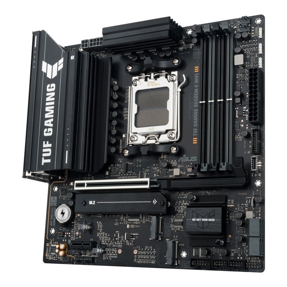 Placa Mãe ASUS TUF GAMING B650EM-E WIFI, AMD AM5 , m-ATX, DDR5, Wi-fi 6 , Bluetooth, Preto - 90MB1LR0-M0EAY0