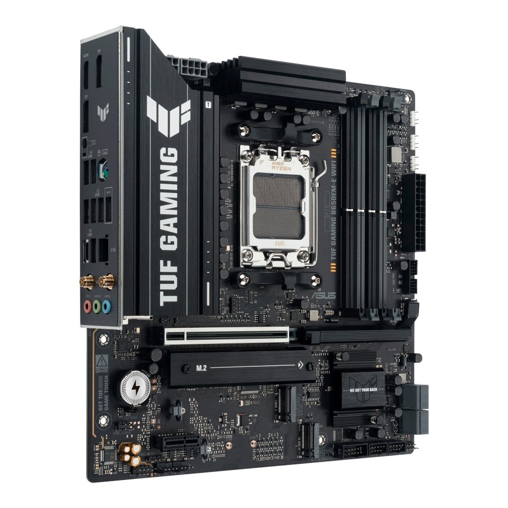Placa Mãe ASUS TUF GAMING B650EM-E WIFI, AMD AM5 , m-ATX, DDR5, Wi-fi 6 , Bluetooth, Preto - 90MB1LR0-M0EAY0