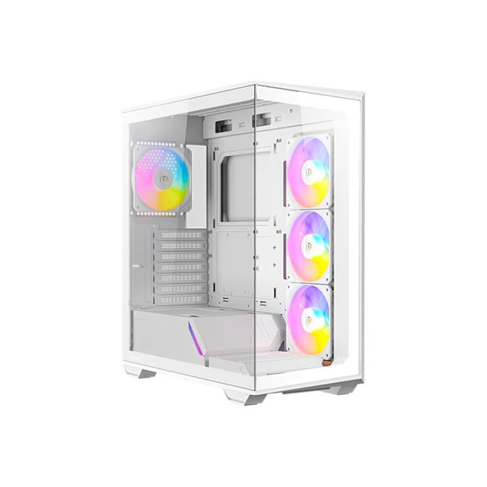 Gabinete Gamer Antec C3, ARGB, Mid Tower, Lateral De Vidro, Branco - 0-761345-10032-8