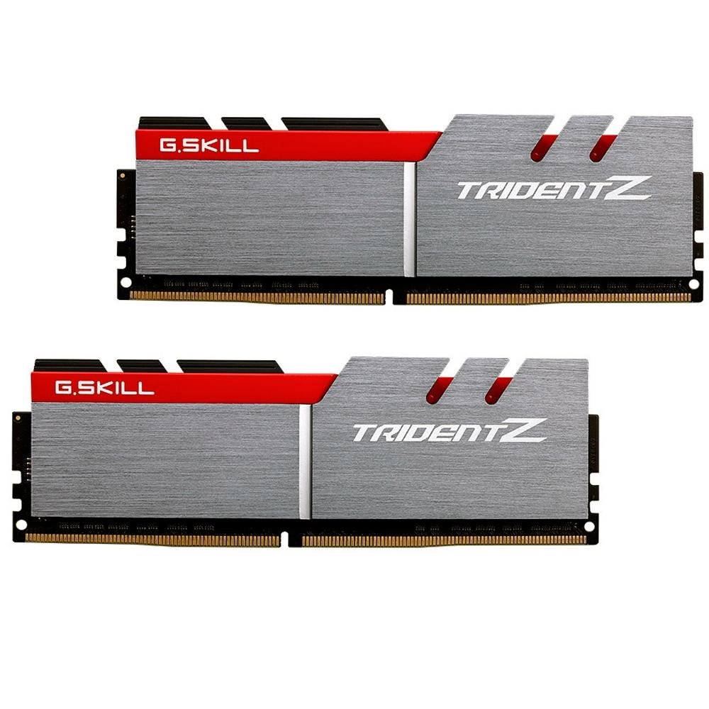 Memória G.SKill Trident Z, 16GB (2x8GB), 3200MHz, DDR4, CL15, Cinza - F4-3200C15D-16GTZ Memória G.SKill Trident Z, 16GB (2x8GB), 3200MHz, DDR4, CL15, Cinza - F4-3200C15D-16GTZ