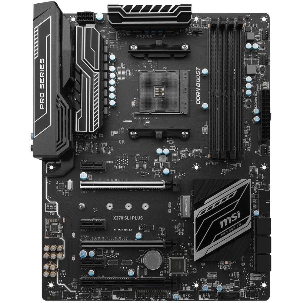 Placa-Mãe MSI p/ AMD AM4 ATX X370 SLI PLUS DDR4