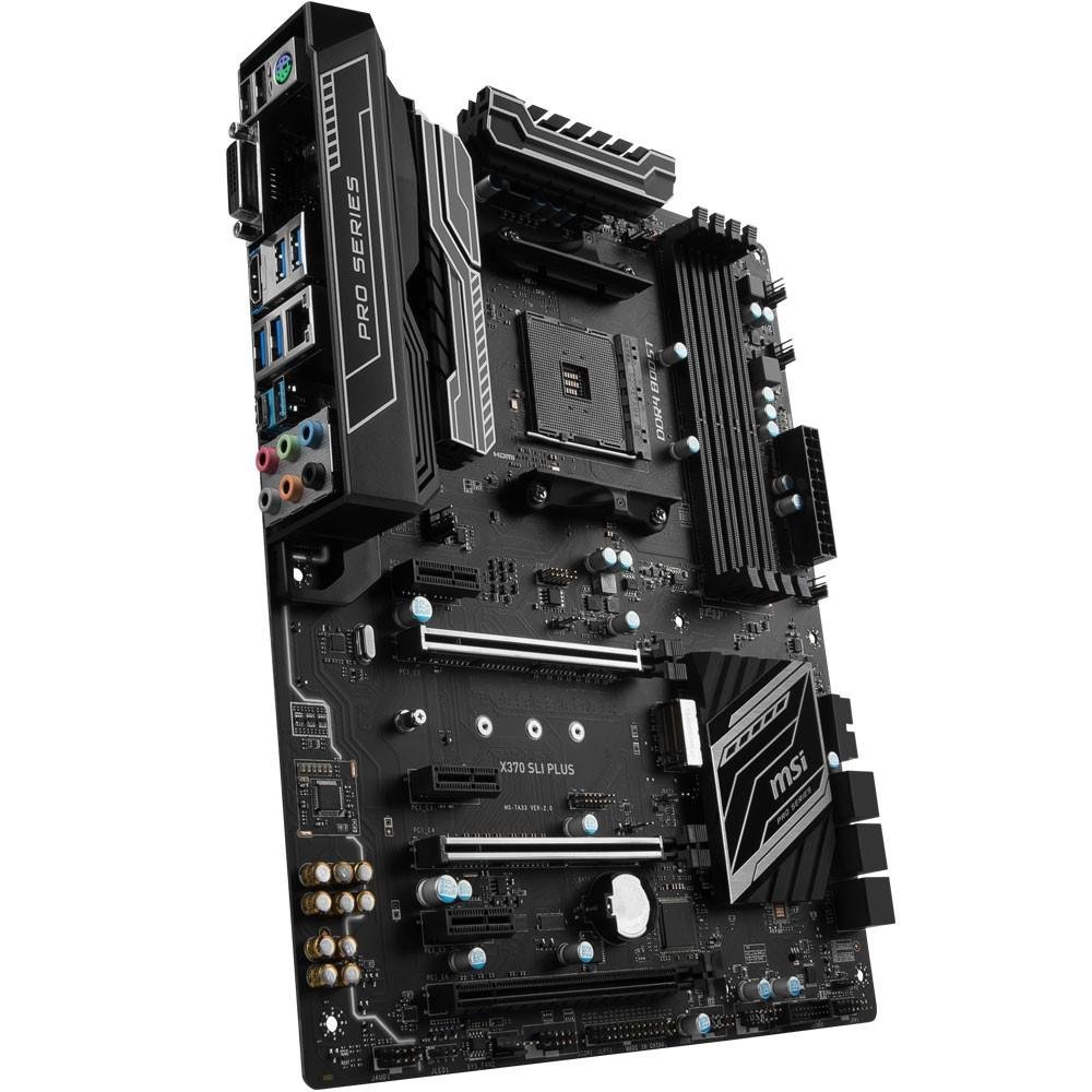 Placa-Mãe MSI p/ AMD AM4 ATX X370 SLI PLUS DDR4