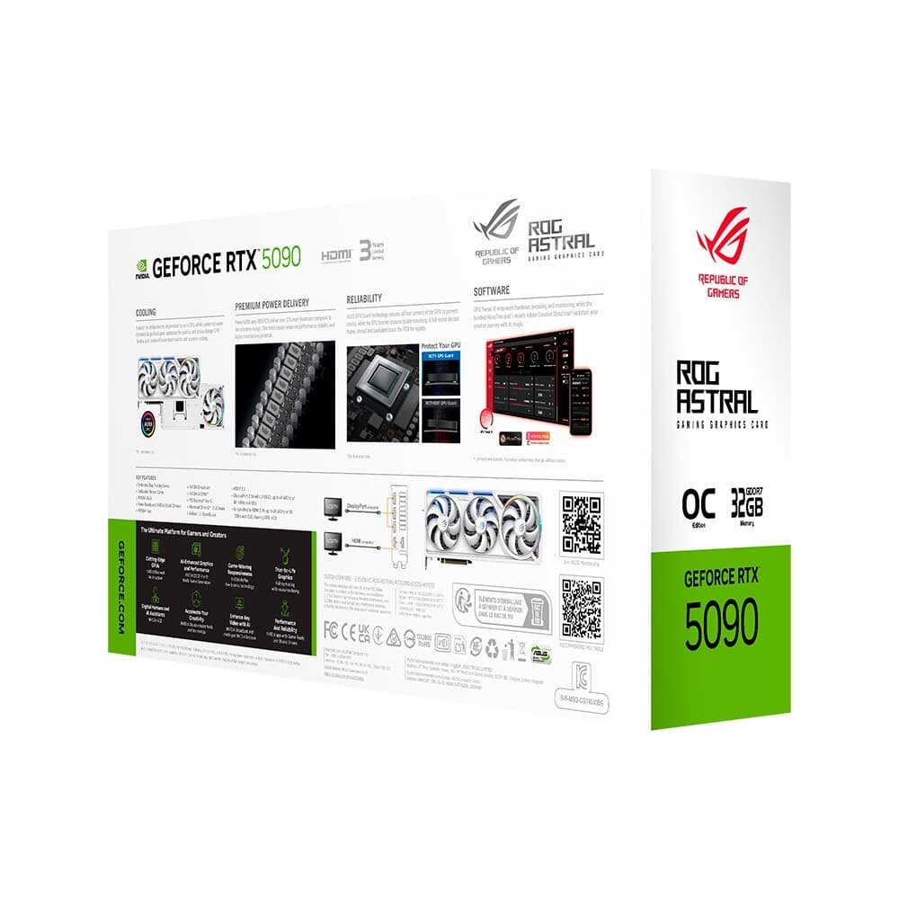 Placa de Vídeo ASUS ROG RTX 5090 Branca | KaBuM!