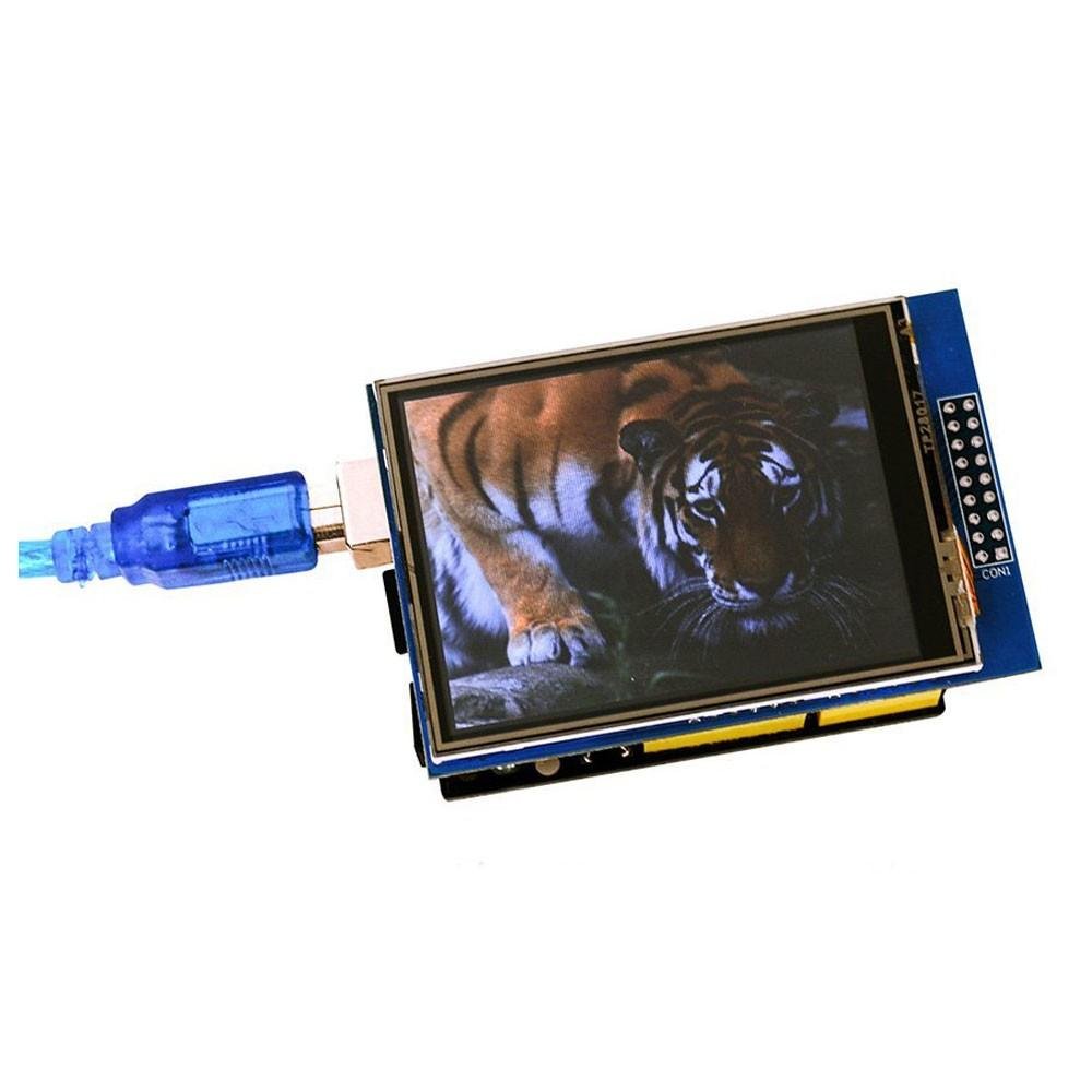 Elegoo Tela de LCD UNO R3 2.8 Touch Screen com Soquete de Cartão SD ...