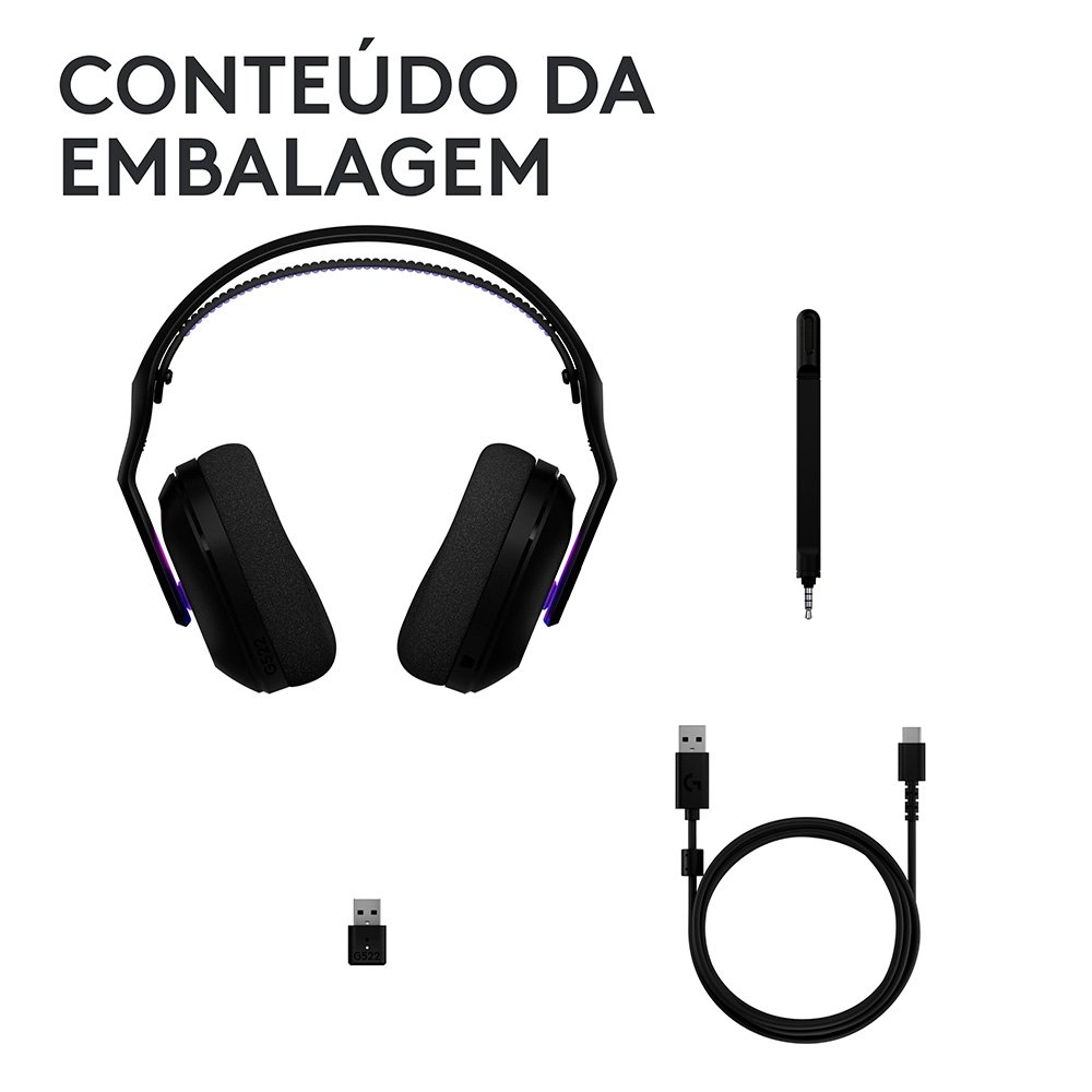Headset Gamer Sem Fio Logitech G G522 | KaBuM!