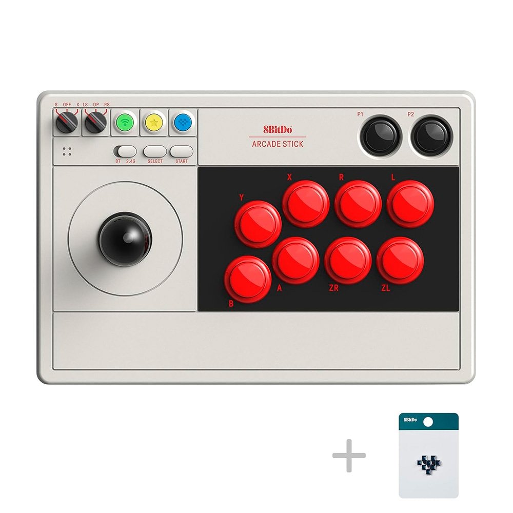 Controle Arcade Stick Sem Fio 8BitDo, Nintendo Switch e PC - 80FE