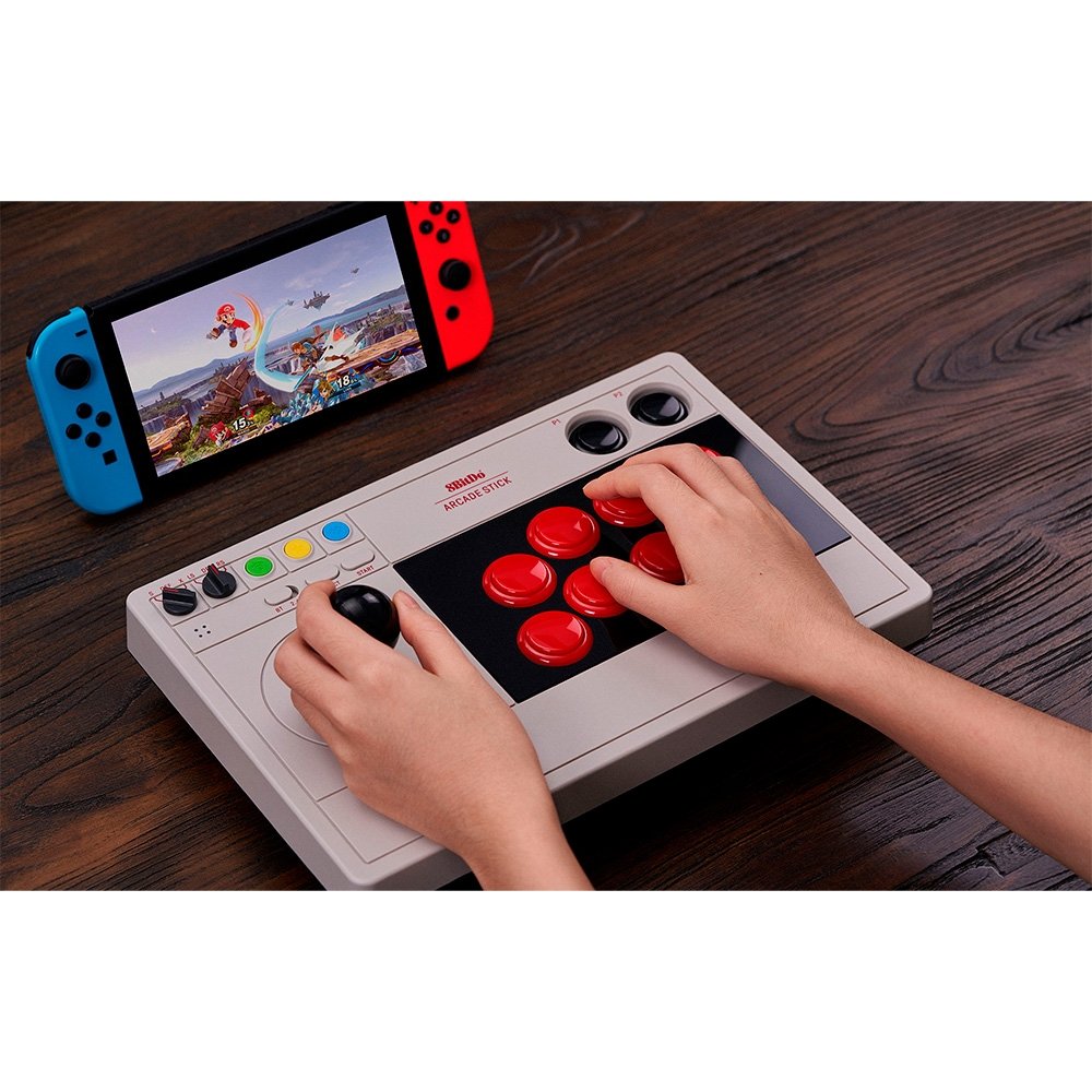 Controle Arcade Stick 8BitDo, Sem Fio, Switch, PC