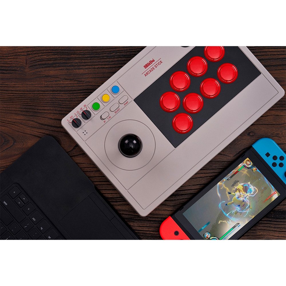 Controle Arcade Stick 8BitDo, Sem Fio, Switch, PC
