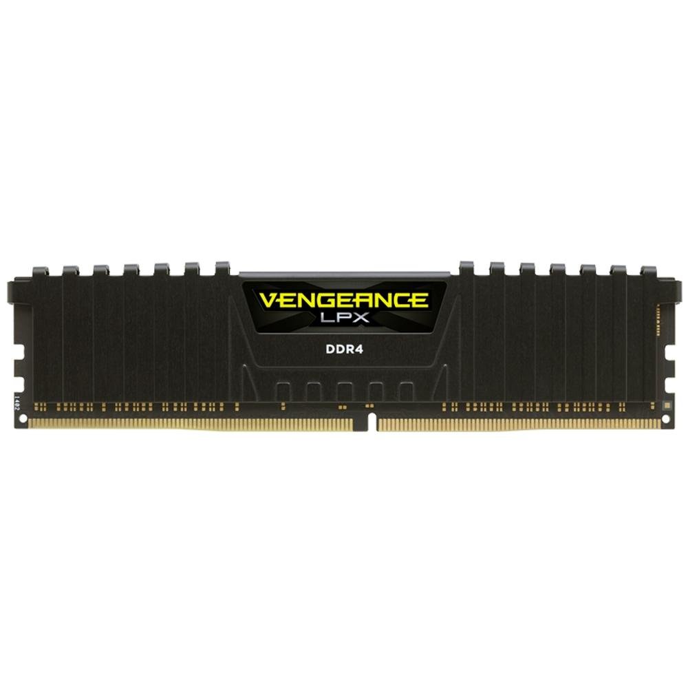 Memória RAM Corsair Vengeance LPX, 4GB, 2400MHz, DDR4, CL16, Preto - CMK4GX4M1A2400C16 Memória RAM Corsair Vengeance LPX, 4GB, 2400MHz, DDR4, CL16, Preto - CMK4GX4M1A2400C16