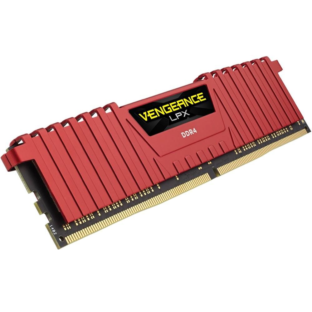 Memória Corsair Vengeance LPX 8GB (2x4GB) 3000Mhz DDR4 CL15 Red - CMK8GX4M2B3000C15R