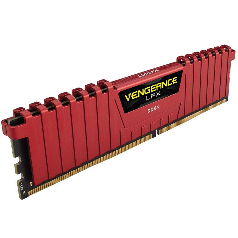 Memória Corsair Vengeance LPX 8GB (2x4GB) 3000Mhz DDR4 CL15 Red - CMK8GX4M2B3000C15R
