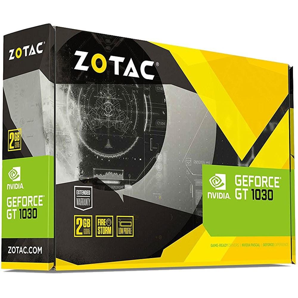 Placa de Vídeo Zotac NVIDIA GeForce GT 1030 2GB, GDDR5 - ZT-P10300A-10L Placa de Vídeo Zotac NVIDIA GeForce GT 1030 2GB, GDDR5 - ZT-P10300A-10L