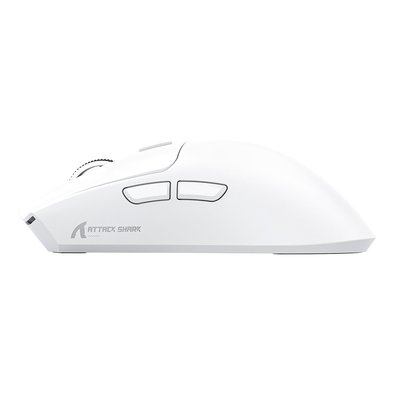 Mouse Gamer sem Fio Attack Shark X1, Ultraleve, com Base de Carregamento Magnético RGB, Tri-Mode, 40.000 DPI, Sensor Óptico PAW3395 PRO, 6 Botões - Branco
