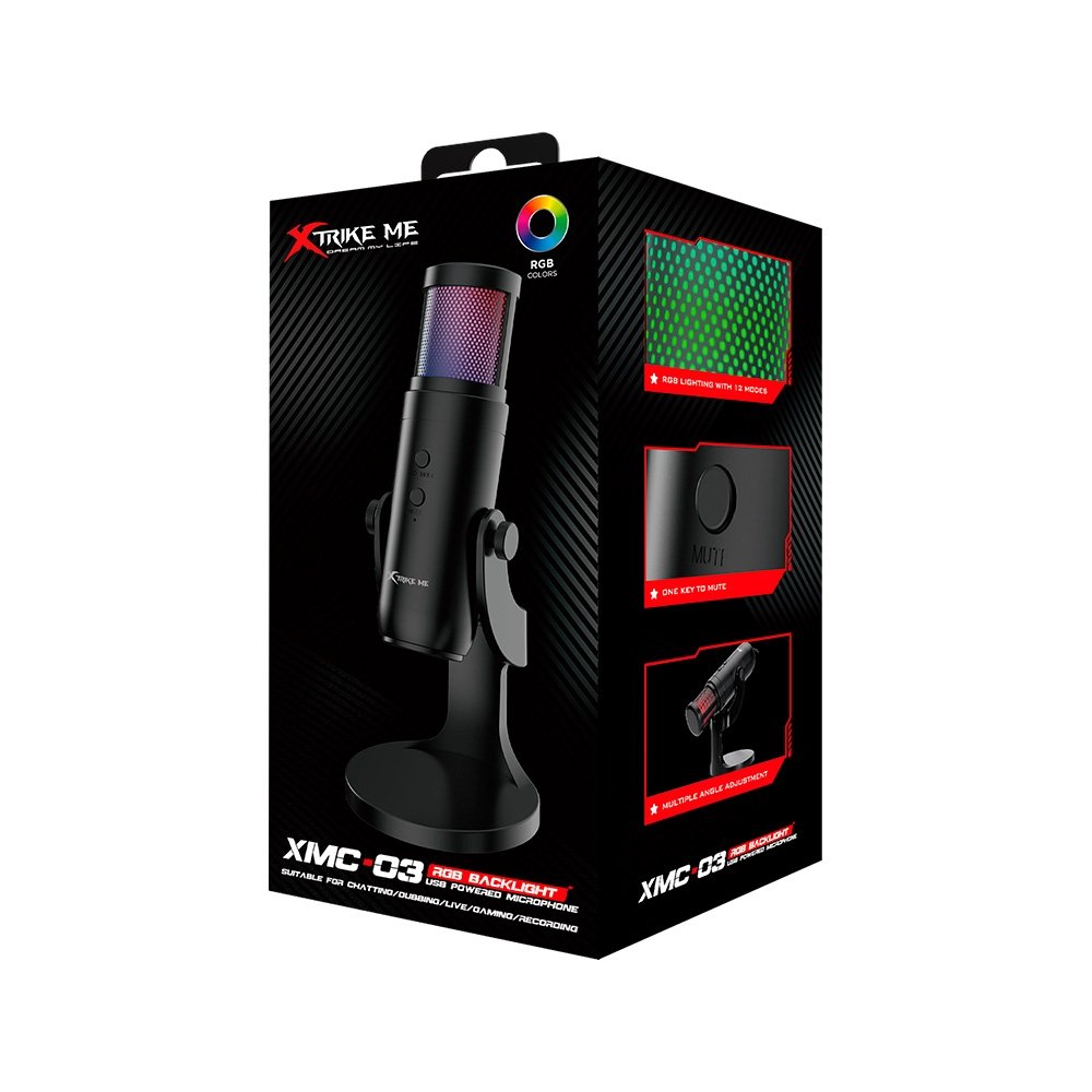 Microfone USB XMC-03 RGB | Compre já o seu no KaBu