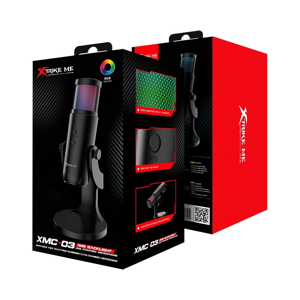 Microfone USB XMC-03 RGB | Compre já o seu no KaBu
