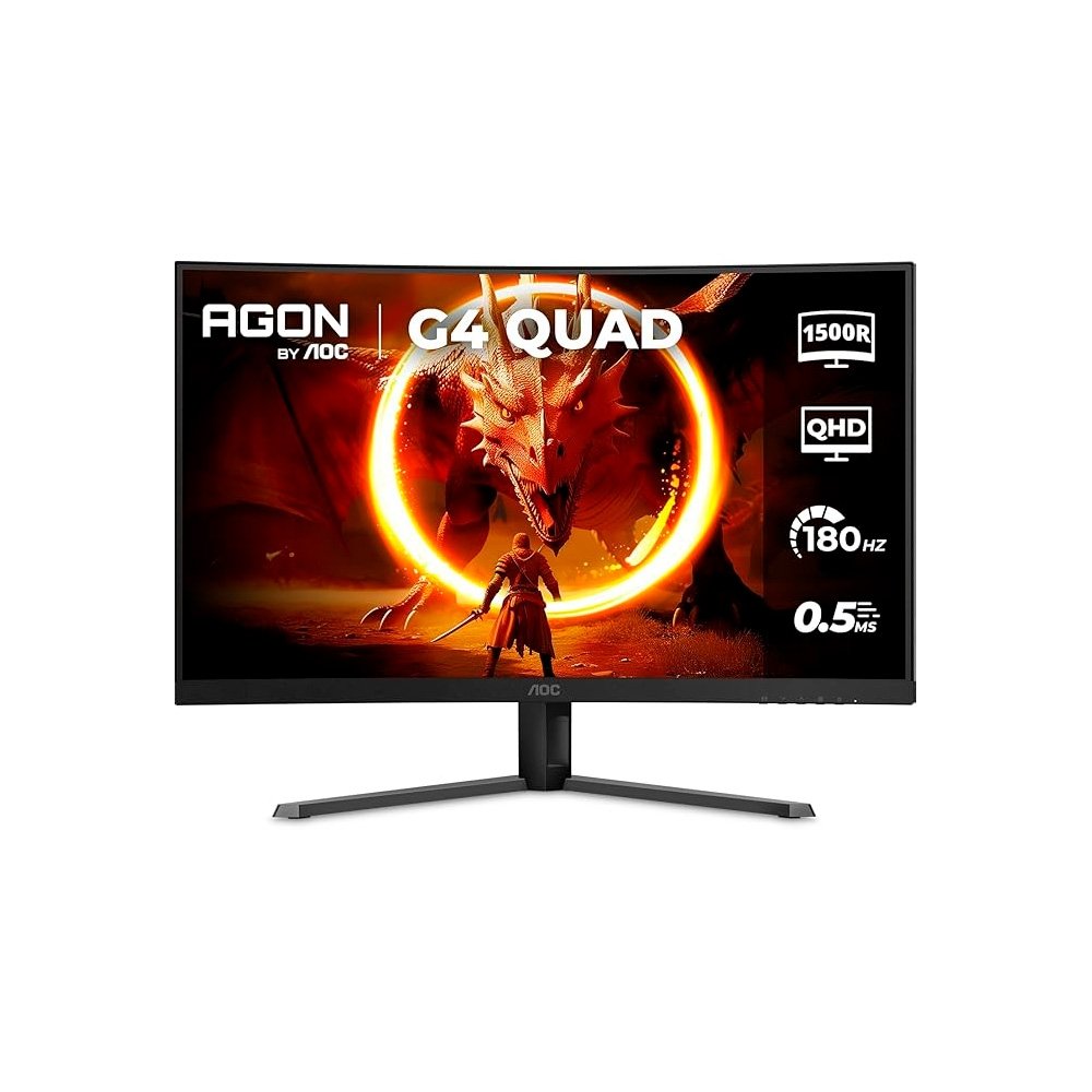 Monitor Gamer Curvo AOC 32", QHD, 180Hz, 0.5ms, Fast VA, Adaptive Sync, HDR, Preto - CQ32G4E Monitor Gamer Curvo AOC 32", QHD, 180Hz, 0.5ms, Fast VA, Adaptive Sync, HDR, Preto - CQ32G4E