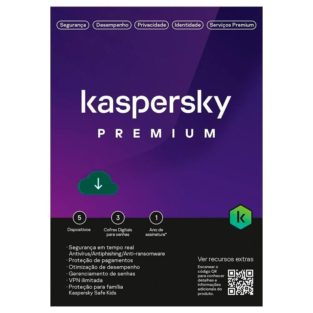 Microsoft 365 Family ESD - Digital para Download + Kaspersky Antivírus Premium 5 Dispositivos 1 Ano, Digital para Download Microsoft 365 Family ESD - Digital para Download + Kaspersky Antivírus Premium 5 Dispositivos 1 Ano, Digital para Download