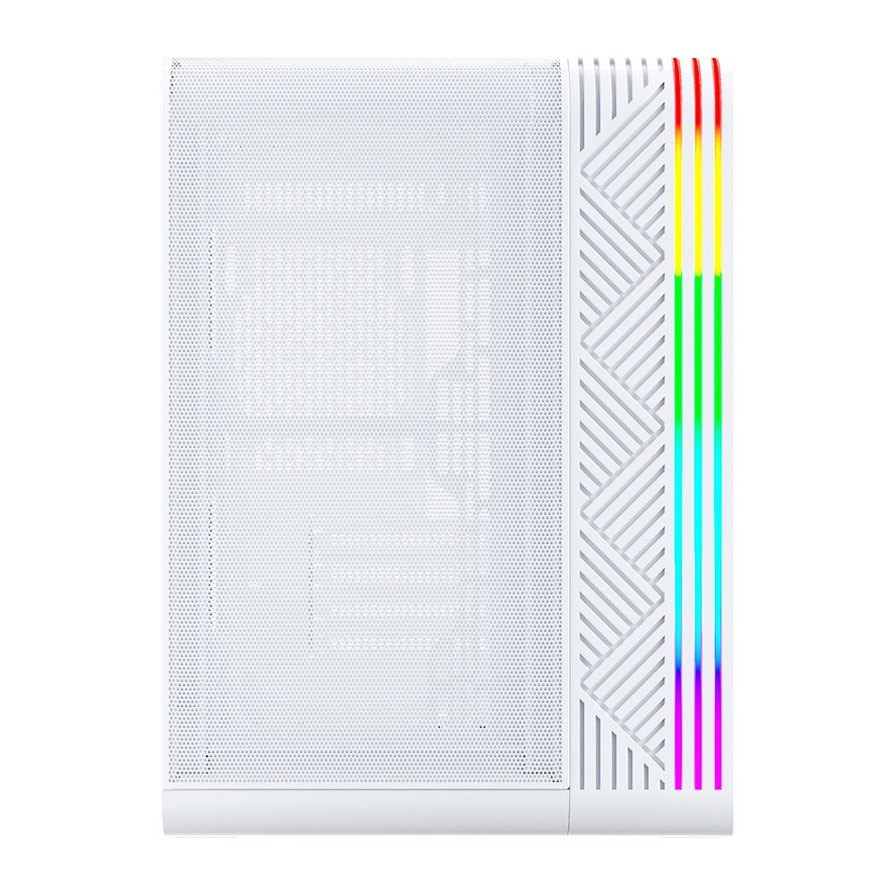 Gabinete Gamer 1STPLAYER VT5, Mid Tower, RGB, ATX, Lateral em Vidro Temperado, 3X Fans, Branco - VT5-WH-3FS7 Gabinete Gamer 1STPLAYER VT5, Mid Tower, RGB, ATX, Lateral em Vidro Temperado, 3X Fans, Branco - VT5-WH-3FS7