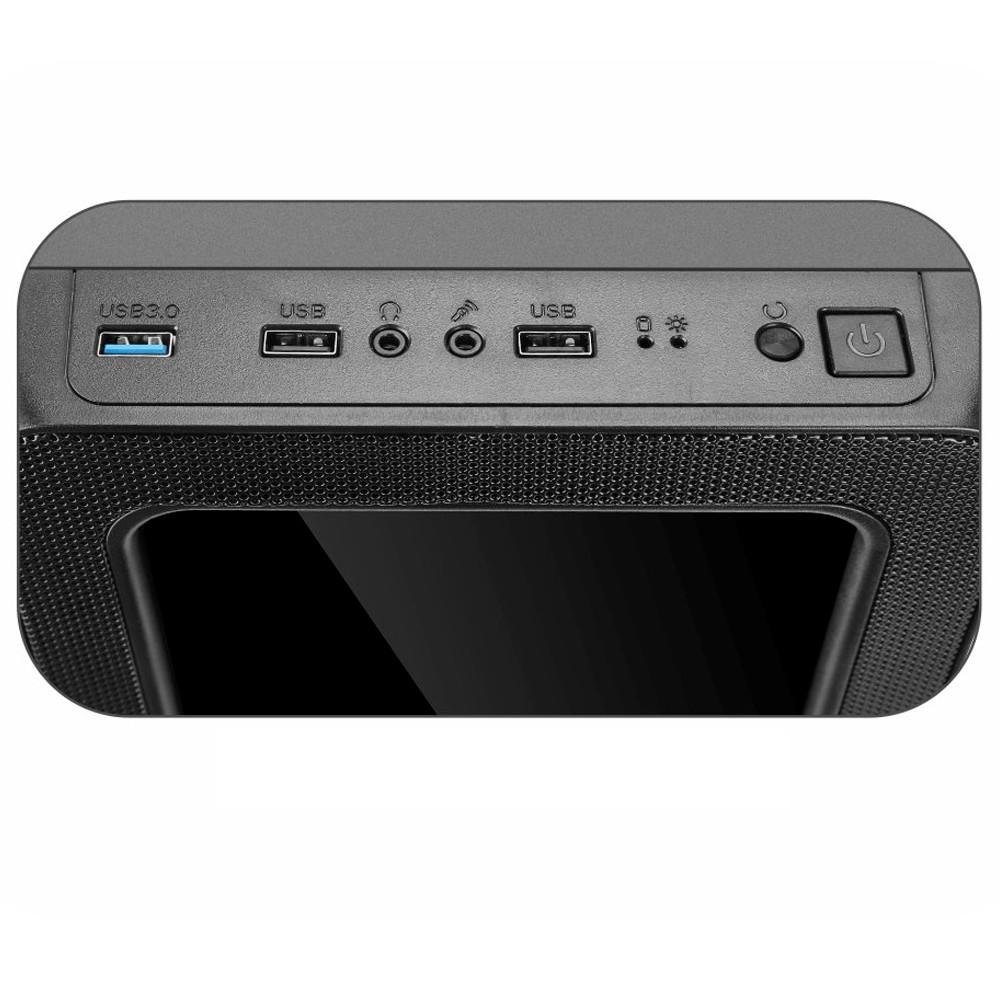 Gabinete Gamer K-Mex Anjo da Noite II c/ HD Audio + 3 Cooler LED Azul CG-01F7 Gabinete Gamer K-Mex Anjo da Noite II c/ HD Audio + 3 Cooler LED Azul CG-01F7