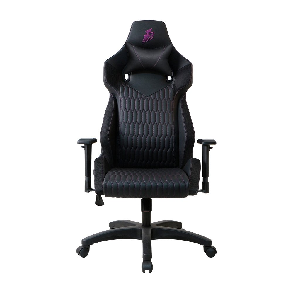 Cadeira Gamer 1STPLAYER WIN101, Até 160kg, Reclinável, com Almofadas, Material PVC, Preta e Rosa - WIN-101-BK Cadeira Gamer 1STPLAYER WIN101, Até 160kg, Reclinável, com Almofadas, Material PVC, Preta e Rosa - WIN-101-BK