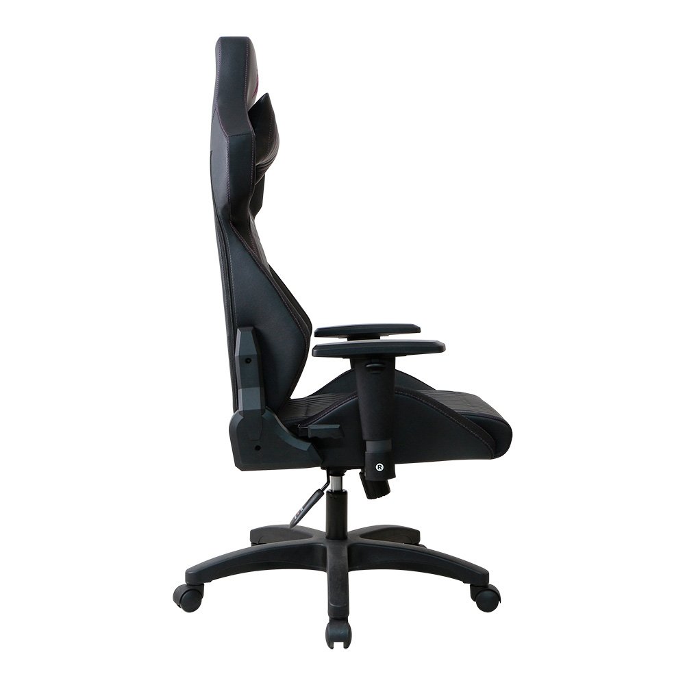 Cadeira Gamer 1STPLAYER WIN101, Até 160kg, Reclinável, com Almofadas, Material PVC, Preta e Rosa - WIN-101-BK Cadeira Gamer 1STPLAYER WIN101, Até 160kg, Reclinável, com Almofadas, Material PVC, Preta e Rosa - WIN-101-BK