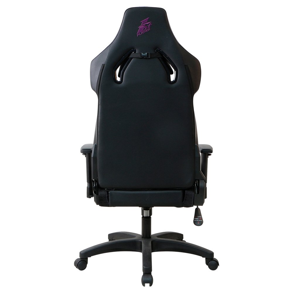 Cadeira Gamer 1STPLAYER WIN101, Até 160kg, Reclinável, com Almofadas, Material PVC, Preta e Rosa - WIN-101-BK Cadeira Gamer 1STPLAYER WIN101, Até 160kg, Reclinável, com Almofadas, Material PVC, Preta e Rosa - WIN-101-BK