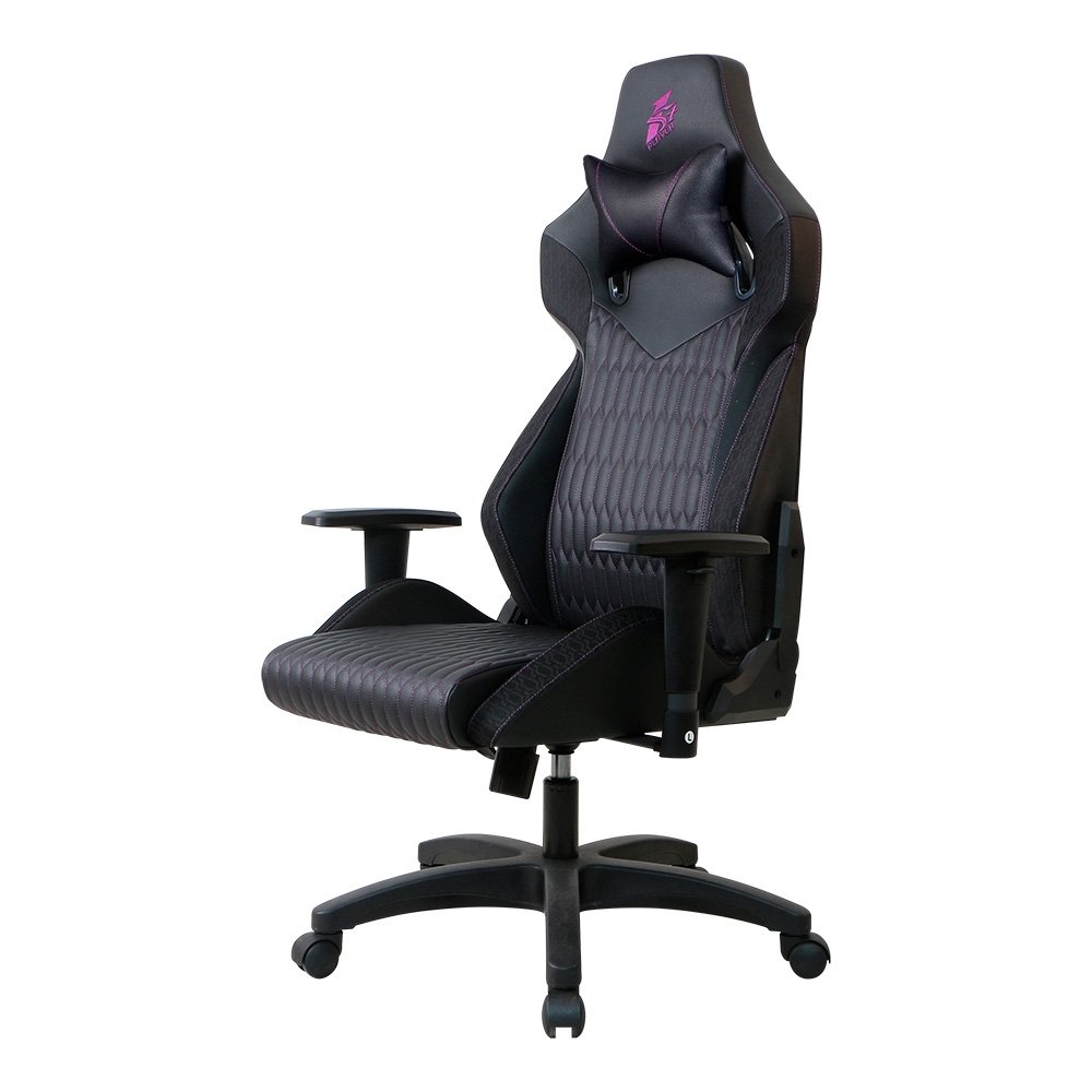 Cadeira Gamer 1STPLAYER WIN101, Até 160kg, Reclinável, com Almofadas, Material PVC, Preta e Rosa - WIN-101-BK Cadeira Gamer 1STPLAYER WIN101, Até 160kg, Reclinável, com Almofadas, Material PVC, Preta e Rosa - WIN-101-BK