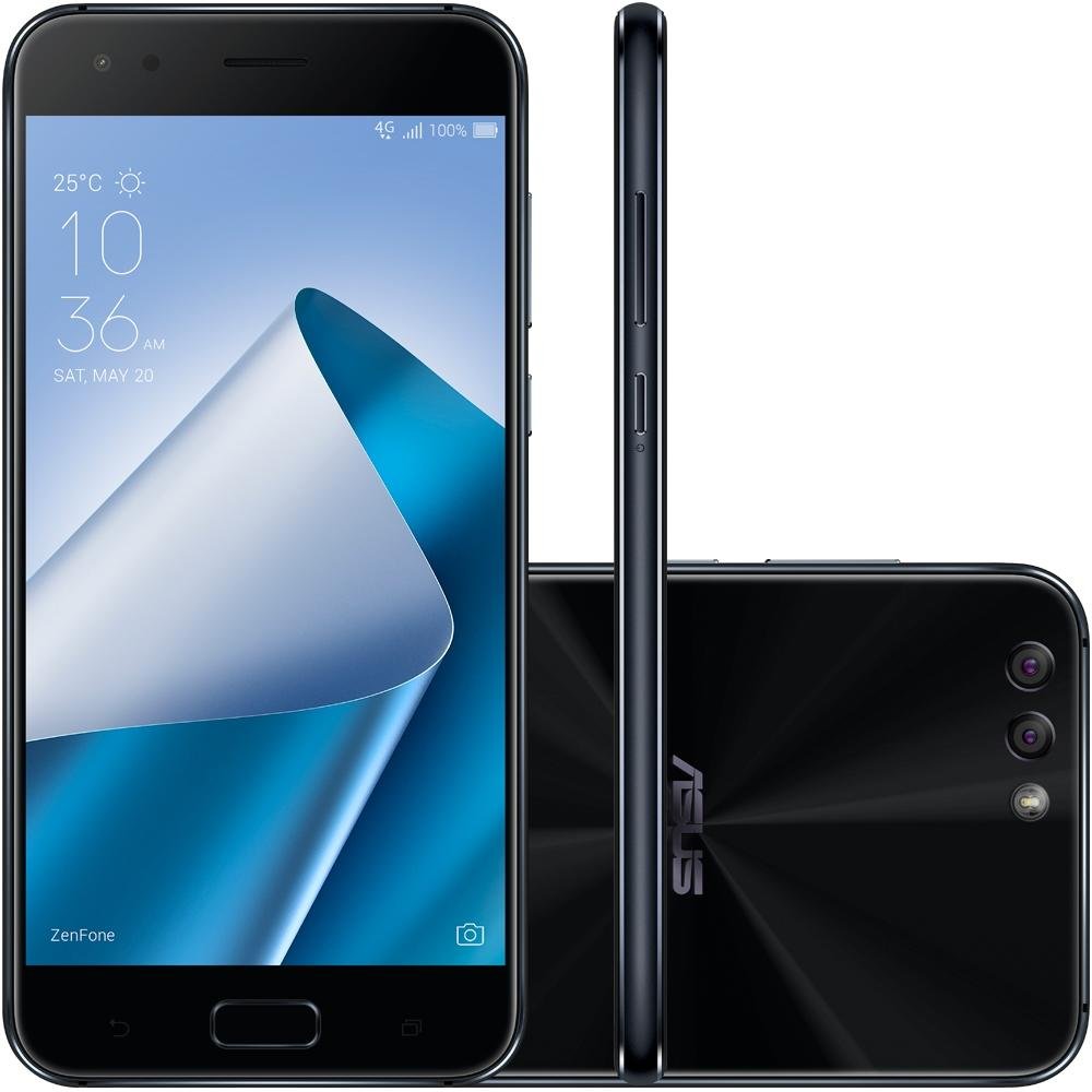 Smartphone Asus Zenfone 4, 64GB, 12MP, Tela 5.5´, Preto - ZE554KL-1A059BR Smartphone Asus Zenfone 4, 64GB, 12MP, Tela 5.5´, Preto - ZE554KL-1A059BR