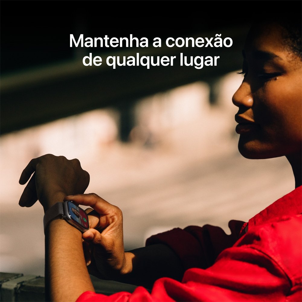 Apple Watch Series 11 GPS, Caixa Preta Brilhante de Alumínio de 46 mm, Pulseira Esportiva Preta, Tamanho M/G - MEUX4AM/A