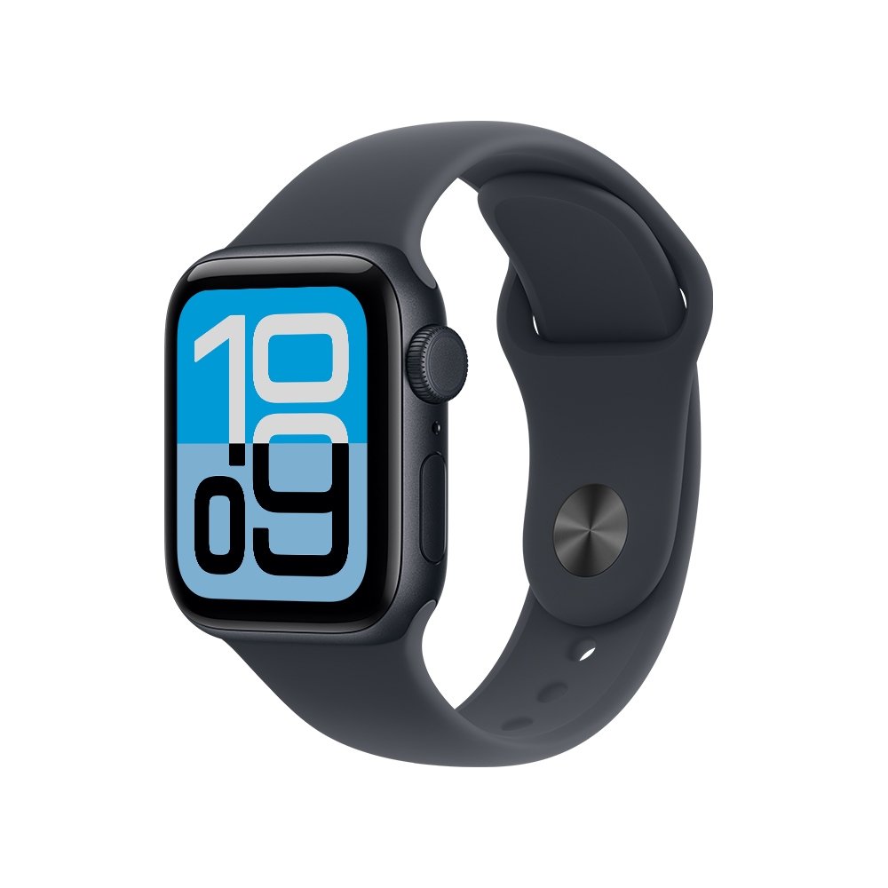 Apple Watch SE 3 GPS + Cellular, Caixa Meia-noite de Alumínio de 44 mm, Pulseira Esportiva Meia-noite, Tamanho P/M - MEPH4AM/A