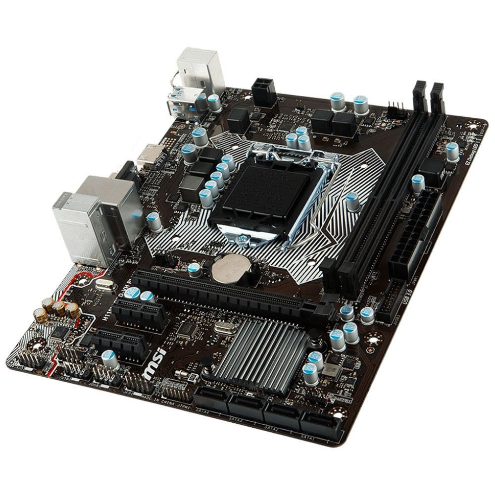 Placa-Mãe MSI H110M Pro-VH Plus, Intel LGA 1151, mATX, DDR4, Preto Placa-Mãe MSI H110M Pro-VH Plus, Intel LGA 1151, mATX, DDR4, Preto
