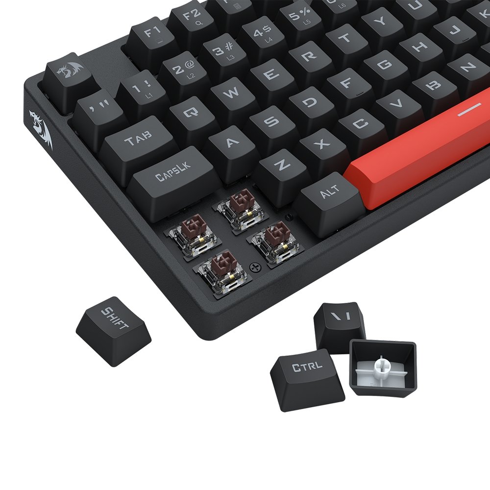 Teclado Redragon Flamengo TKL Switch Marrom ABNT2