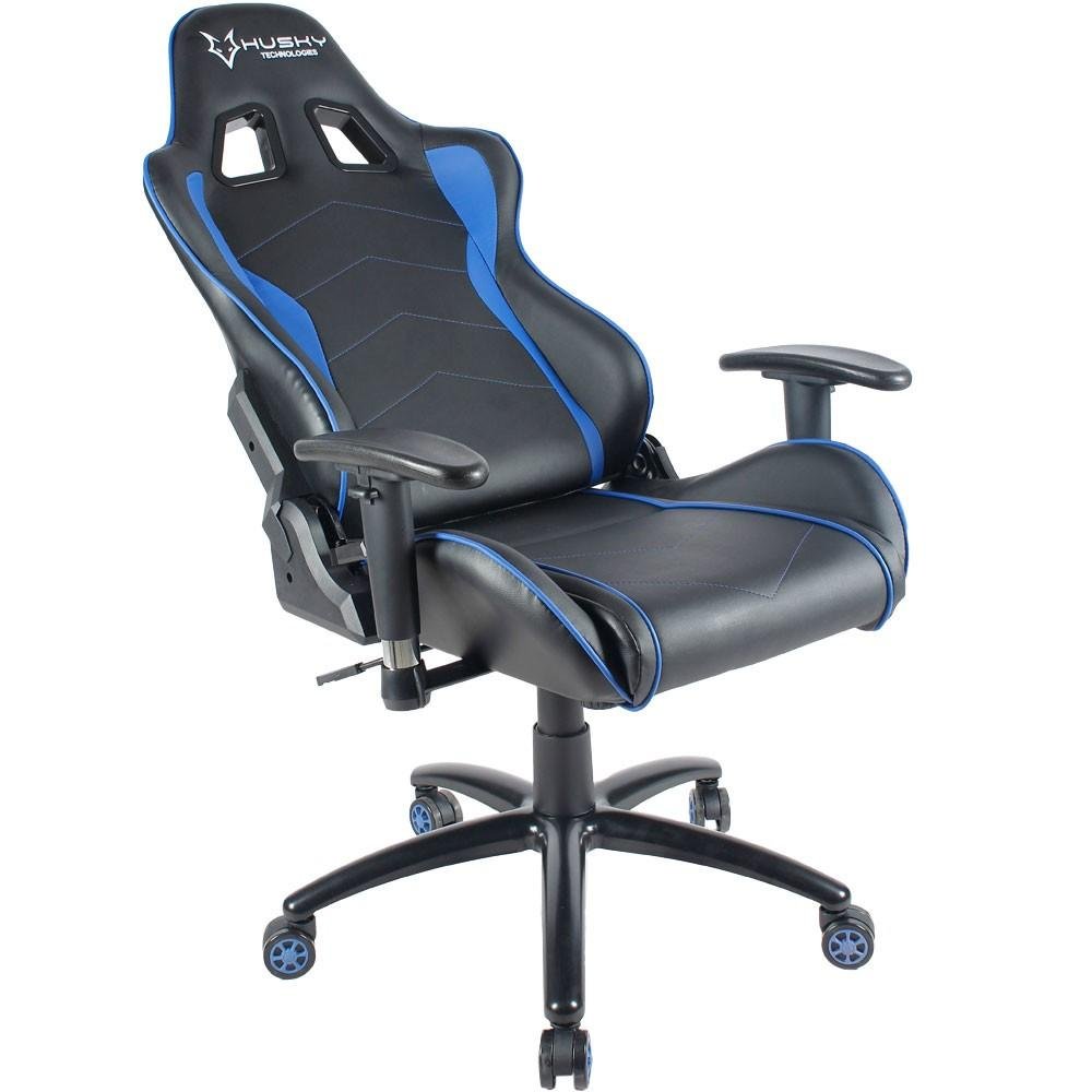 Cadeira Gamer Husky Gaming Storm, Preto e Azul, Com Almofadas, Reclinável, Descanso de Braço 2D - HST-BB Cadeira Gamer Husky Gaming Storm, Preto e Azul, Com Almofadas, Reclinável, Descanso de Braço 2D - HST-BB