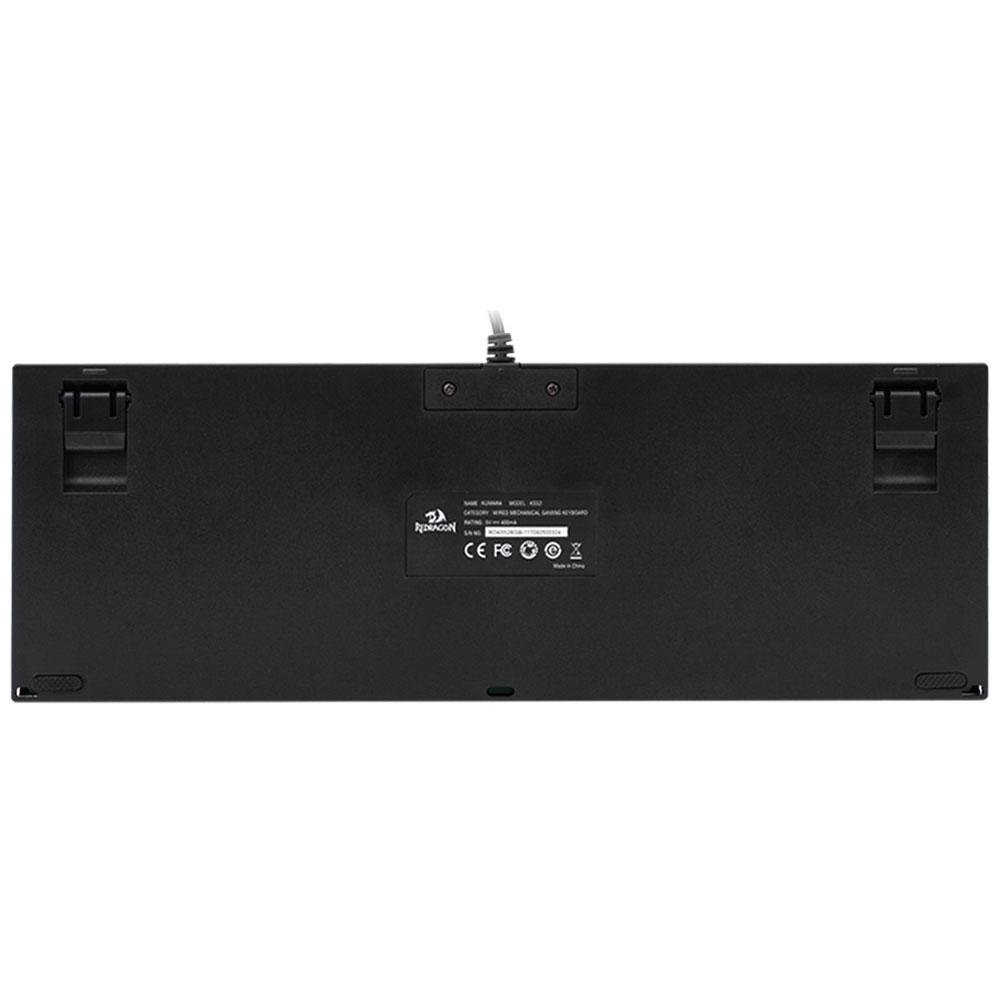 Teclado Mecânico Gamer Redragon Kumara, Anti-Ghosting, LED Vermelho, Switch Outemu Brown, ABNT2, Preto - K552-2 (PT-BROWN)