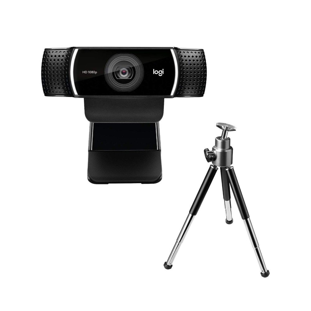 Webcam Full HD Logitech C922 Pro Stream com Microfone Embutido, 1080p e Tripé Incluso, Compatível Logitech Capture - 960-001087