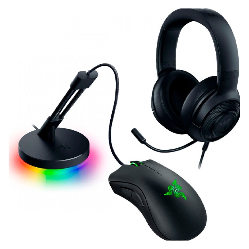 Razer Game On Bundle DeathAdder + Kraken X | KaBuM