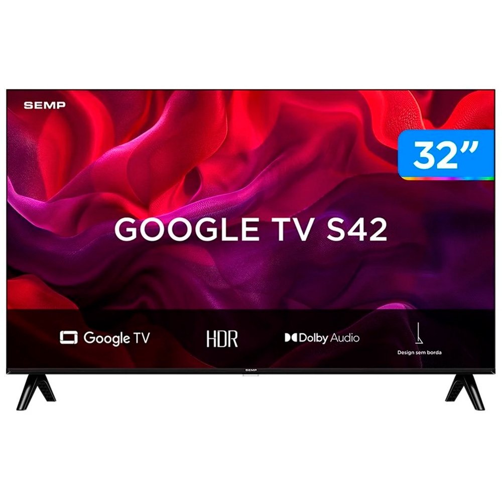 Smart TV 32"" TCL HD LED 32S42 Google TV 2 HDMI - view 3