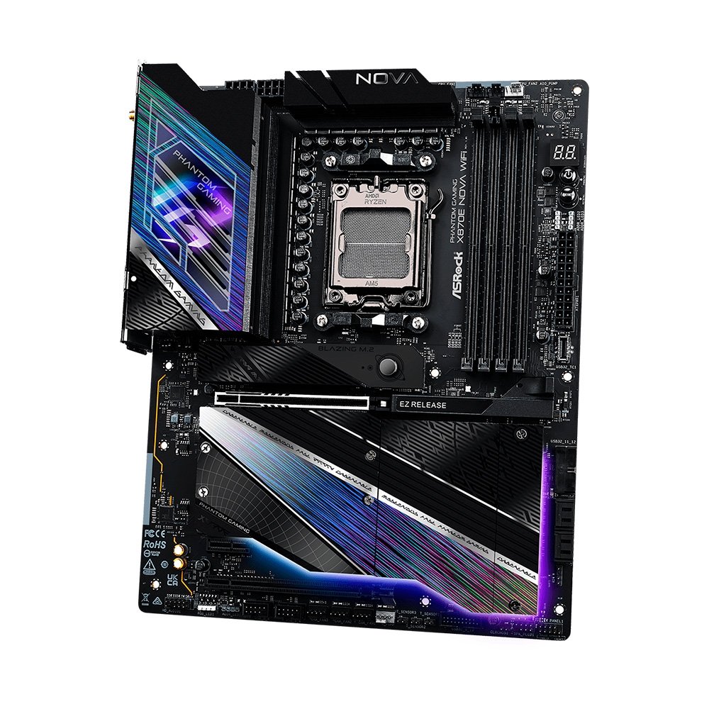 asrock x870e nova wifi AM5 マザボ ジャンク Placa Mãe ASRock X870E Nova WiFi DDR5 | KaBuM!