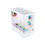 Gabinete Gamer Redragon Reflect Pro, Mid Tower, ARGB, ATX, Frontal e Lateral em Vidro, Sem FANs, Branco - CA-607W